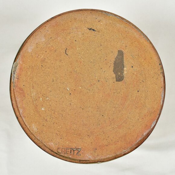 Creitz Ceramic Handmade Pottery Wide Mouth Vase Signed - Picture 7 of 11